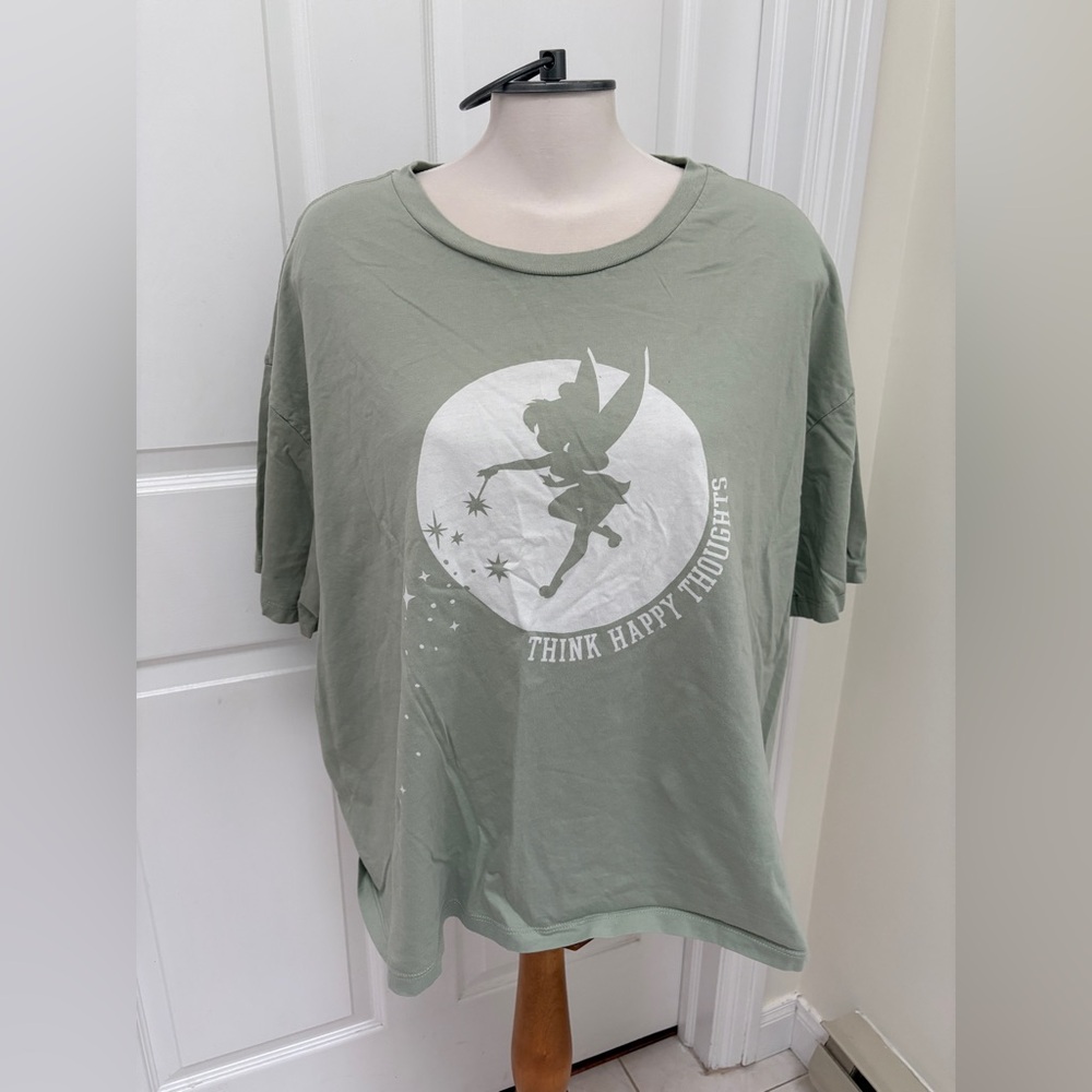 Disney Green Tinkerbell Short Sleeve Tee plus size
